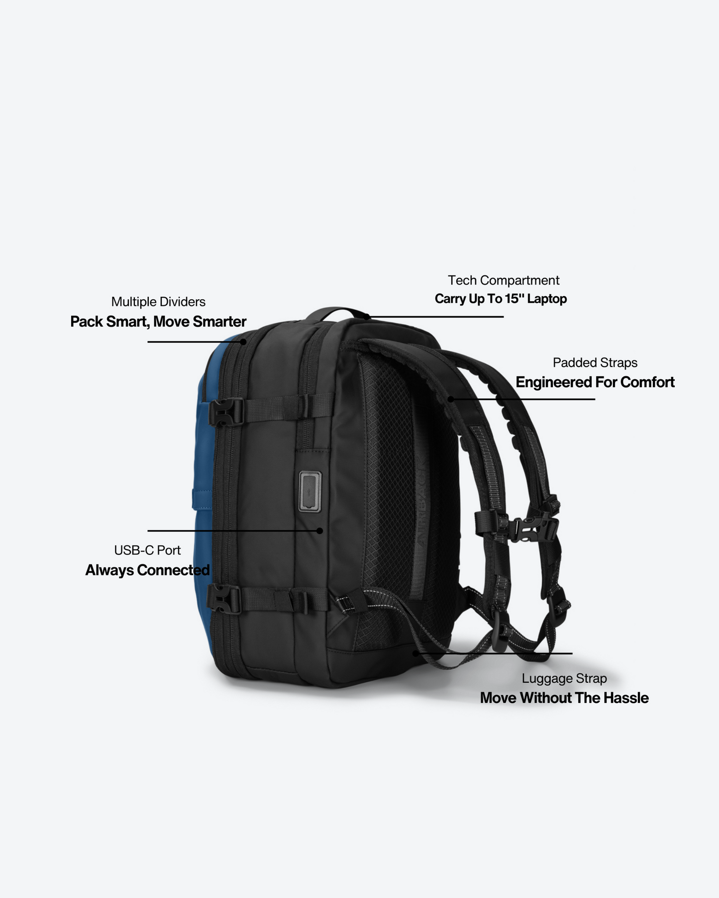 Airback GO (Debajo del Asiento) - Azul Marino